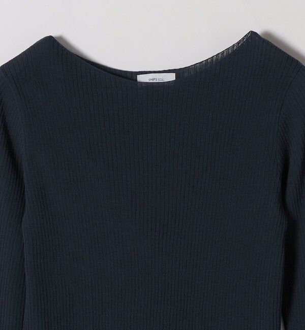 SHIPS any「《予約》SHIPS any:〈手洗い可能〉コットン ミックス 配色 リブ ニット プルオーバー」|ニット・セーター|