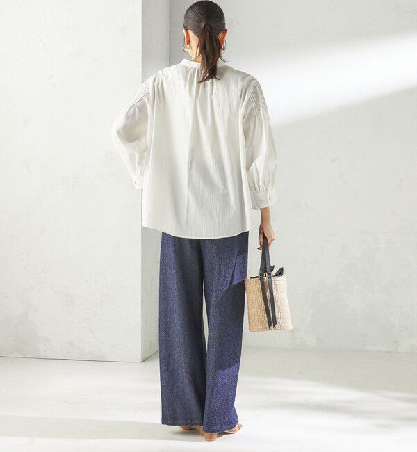 SHIPS for women「《予約》〈手洗い可能〉袖 ピンタック 羽織 ブラウス」|シャツ・ブラウス|