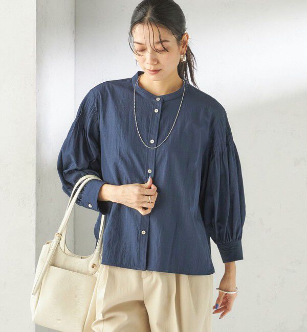 SHIPS for women「《予約》〈手洗い可能〉袖 ピンタック 羽織 ブラウス」|シャツ・ブラウス|