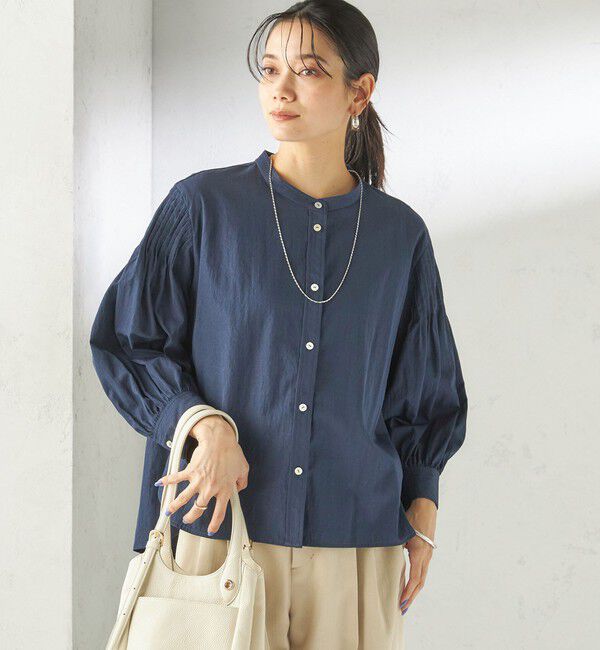 SHIPS for women「《予約》〈手洗い可能〉袖 ピンタック 羽織 ブラウス」|シャツ・ブラウス|