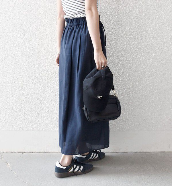 SHIPS any「《予約》SHIPS any:〈洗濯機可能〉シアー ストレート ギャザー イージー リボン スカート」|スカート|