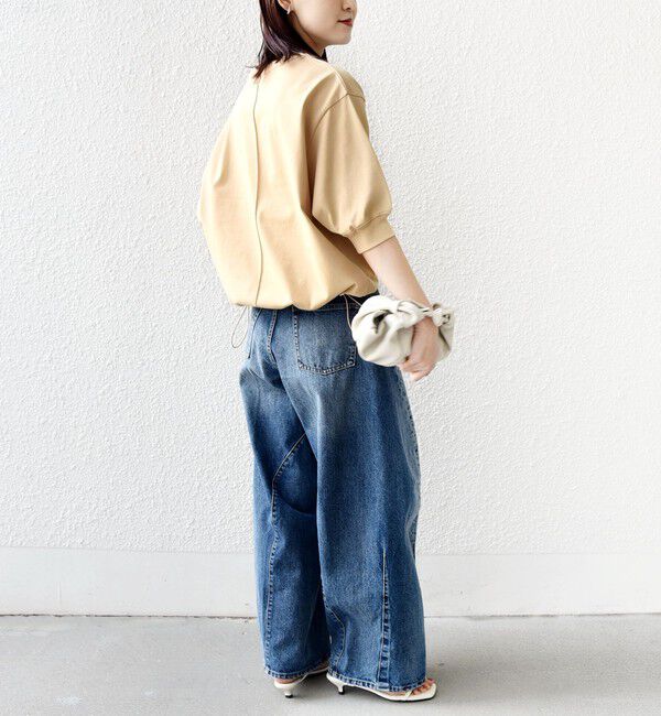 SHIPS for women「《予約》【WEB限定】〈洗濯機可能〉オーガニック コットン 裾 ドロスト トップス」|Tシャツ・カットソー|