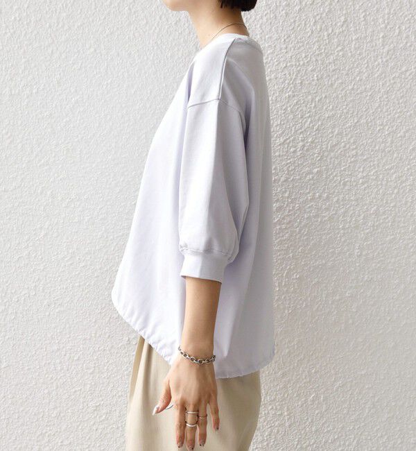 SHIPS for women「《予約》【WEB限定】〈洗濯機可能〉オーガニック コットン 裾 ドロスト トップス」|Tシャツ・カットソー|