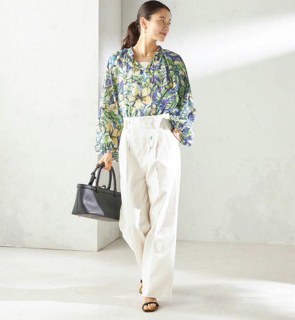 SHIPS for women「《予約》〈手洗い可能〉DEVEAUX 綿 プリント ブラウス」|シャツ・ブラウス|