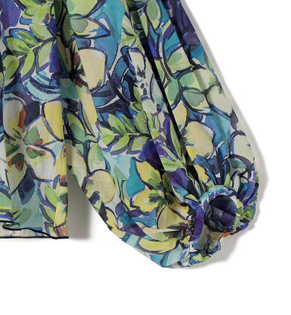 SHIPS for women「《予約》〈手洗い可能〉DEVEAUX 綿 プリント ブラウス」|シャツ・ブラウス|