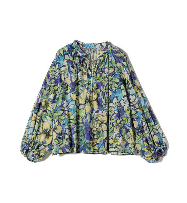 SHIPS for women「《予約》〈手洗い可能〉DEVEAUX 綿 プリント ブラウス」|シャツ・ブラウス|