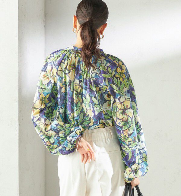 SHIPS for women「《予約》〈手洗い可能〉DEVEAUX 綿 プリント ブラウス」|シャツ・ブラウス|