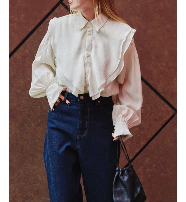 OUTDOOR PRODUCTS Usual Things「ラッフルフリルブラウス」|シャツ・ブラウス|