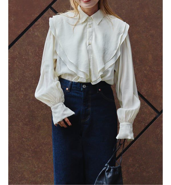 OUTDOOR PRODUCTS Usual Things「ラッフルフリルブラウス」|シャツ・ブラウス|