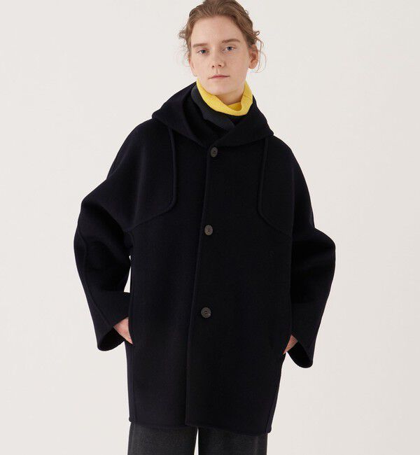 ウールカシミヤダブルフェイス フーデットコート（GALERIE VIE