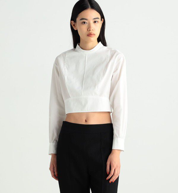 BACCA「コットンソフトタイプライター ボリュームスリーブブラウス」|シャツ・ブラウス|