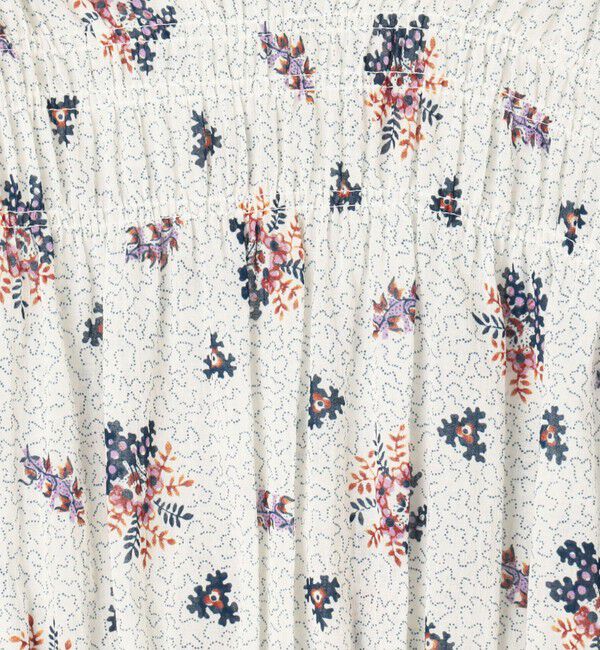 SOULEIADO「コットンジョーゼットプリント シャーリングブラウス」|シャツ・ブラウス|