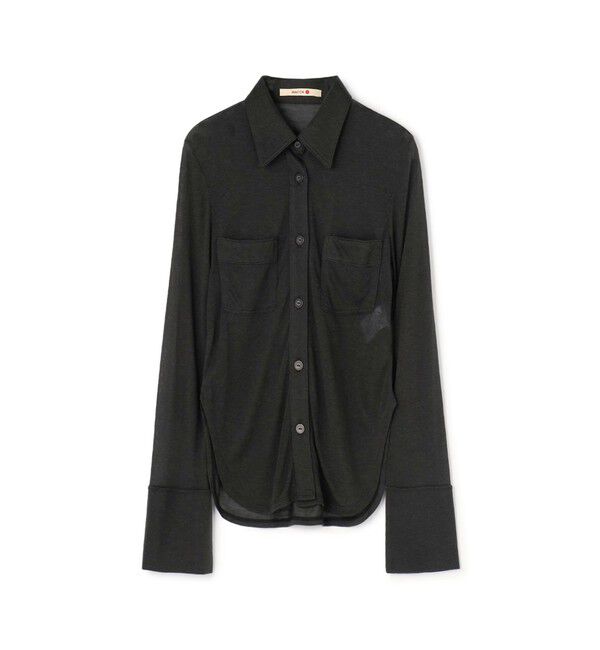 BACCA「シルクジャージーシャツカットソー」|シャツ・ブラウス|17 チャコールグレー