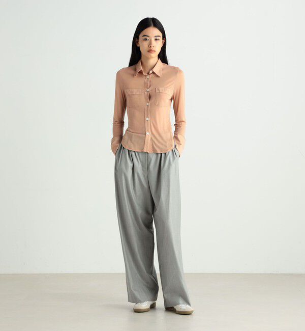 BACCA「シルクジャージーシャツカットソー」|シャツ・ブラウス|