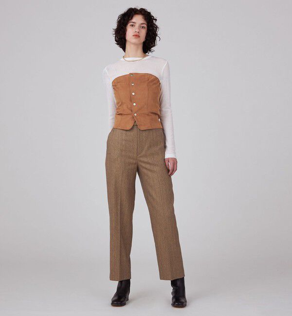 MACPHEE「スエードライク ビスチェ」|チューブトップ|