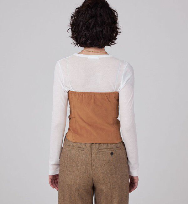 MACPHEE「スエードライク ビスチェ」|チューブトップ|