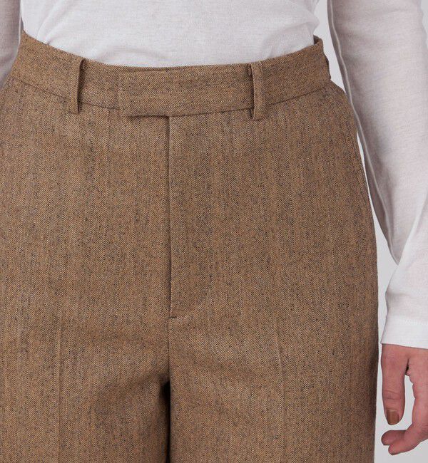 MACPHEE「ウールサキソニー テーパードパンツ」|スラックス|