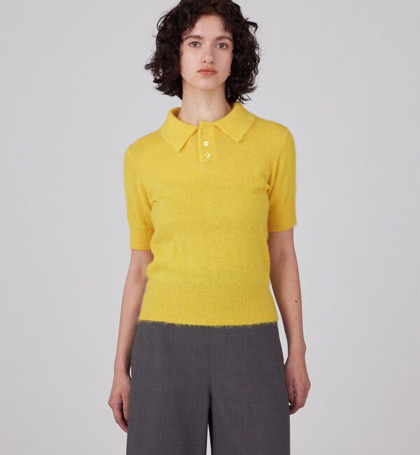 MACPHEE「アルパカシャギー ポロプルオーバー」|ニット・セーター|