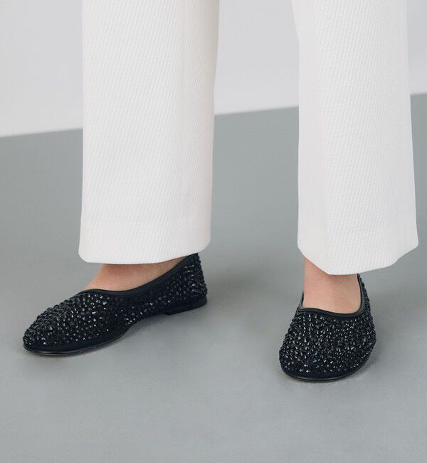 TOMORROWLAND GOODS「DEAR FRANCES Balla クリスタルフラットシューズ」|バレエシューズ|