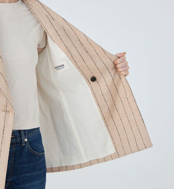 MACPHEE「ダブルカバーリネン ダブルブレストジャケット」|テーラードジャケット|