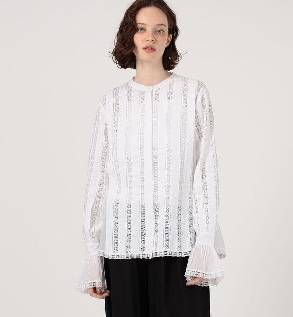 TOMORROWLAND GOODS「JANE GUSTAVSSON ANJA レース クルーネックシャツ」|シャツ・ブラウス|