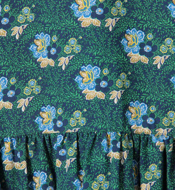 SOULEIADO「レーヨンプリント アシンメトリーフリルブラウス」|シャツ・ブラウス|