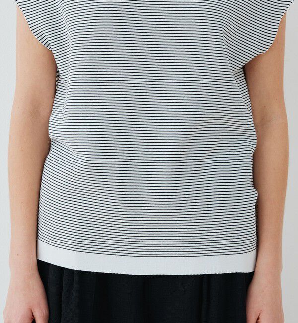 GALERIE VIE「クレープガーター フレンチスリーブプルオーバー」|ニット・セーター|