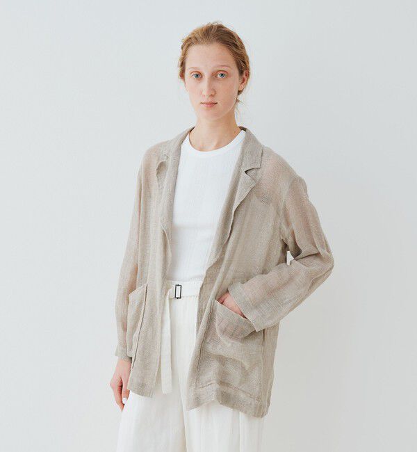 GALERIE VIE「リノカラミ シャツジャケット」|テーラードジャケット|
