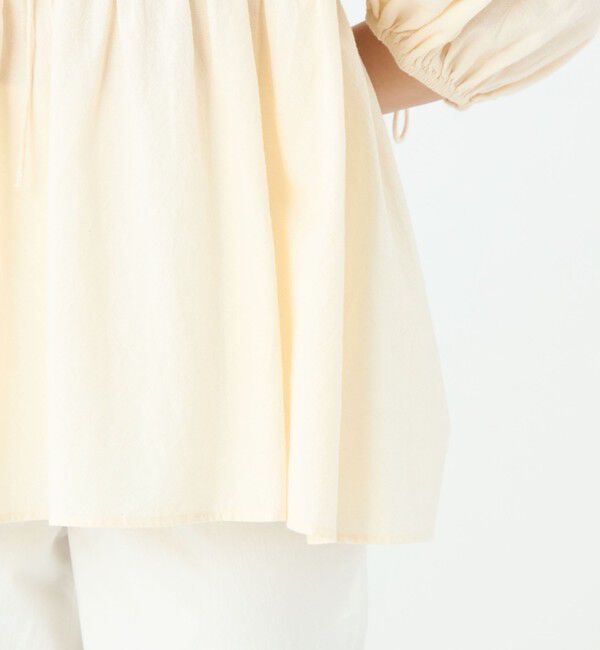 SOULEIADO「コットンエンブロイダリー ボリュームスリーブブラウス」|シャツ・ブラウス|