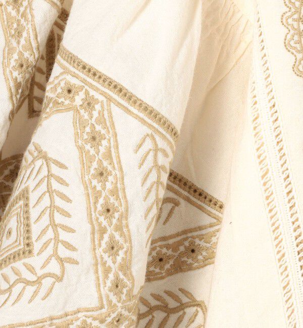 SOULEIADO「コットンエンブロイダリー ボリュームスリーブブラウス」|シャツ・ブラウス|