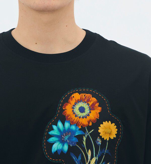 CABaN「CABaN スビンコットン FLOWERSモチーフTシャツ 」|Tシャツ・カットソー|