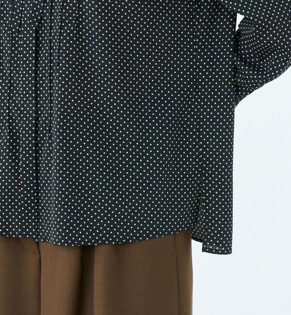 Ballsey「ミニドットプリント スリムボウタイブラウス」|シャツ・ブラウス|
