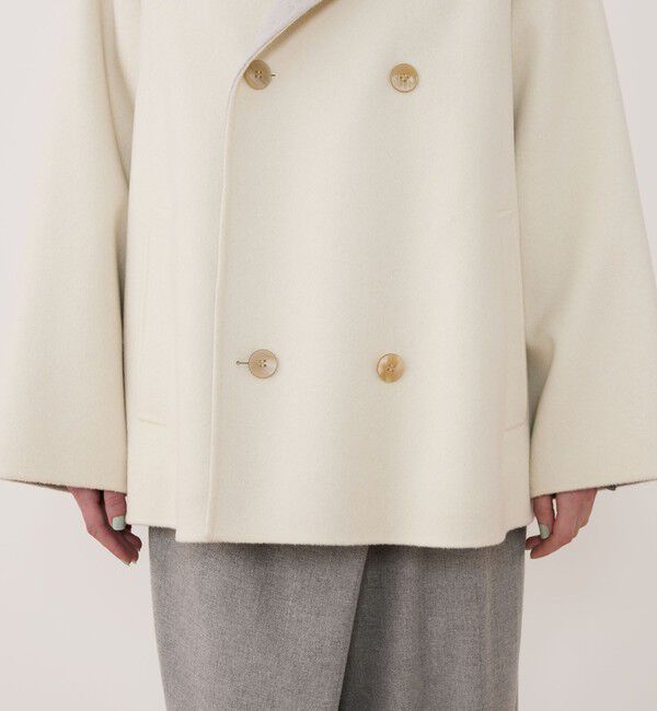 GALERIE VIE「ダブルフェイス カラーレストレンチコート」|ノーカラーコート|