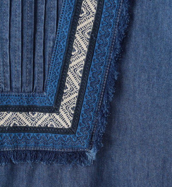 SOULEIADO「ラインエンブロイダリー ピンタックシャツ」|シャツ・ブラウス|