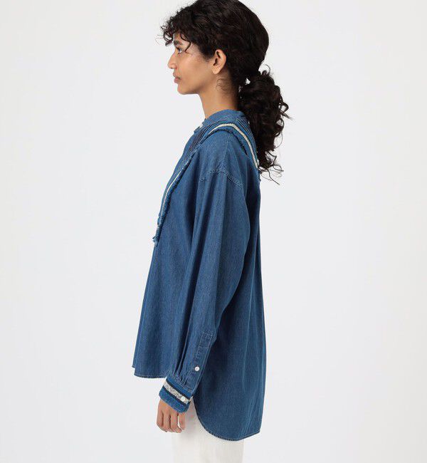 SOULEIADO「ラインエンブロイダリー ピンタックシャツ」|シャツ・ブラウス|