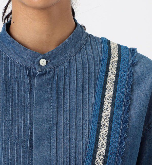 SOULEIADO「ラインエンブロイダリー ピンタックシャツ」|シャツ・ブラウス|