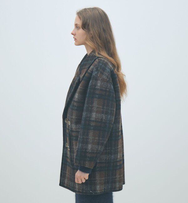 MACPHEE「ボンディングチェック ダブルブレストコート」|その他|