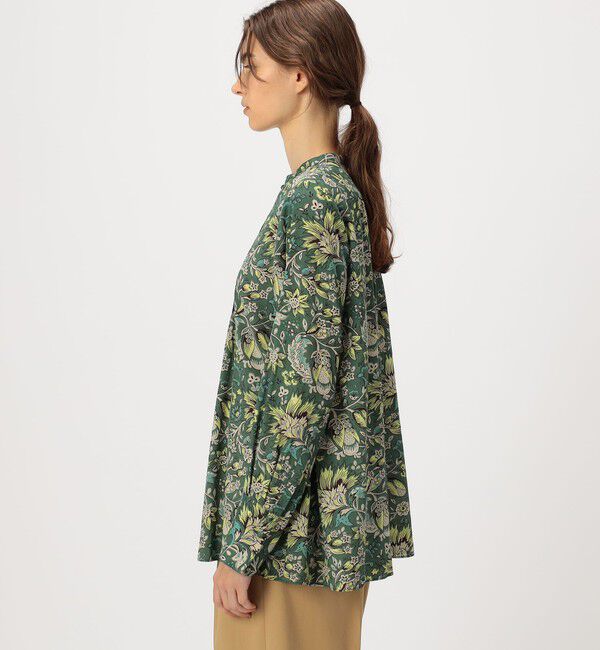 SOULEIADO「レーヨンプリント ピンタックブラウス」|シャツ・ブラウス|