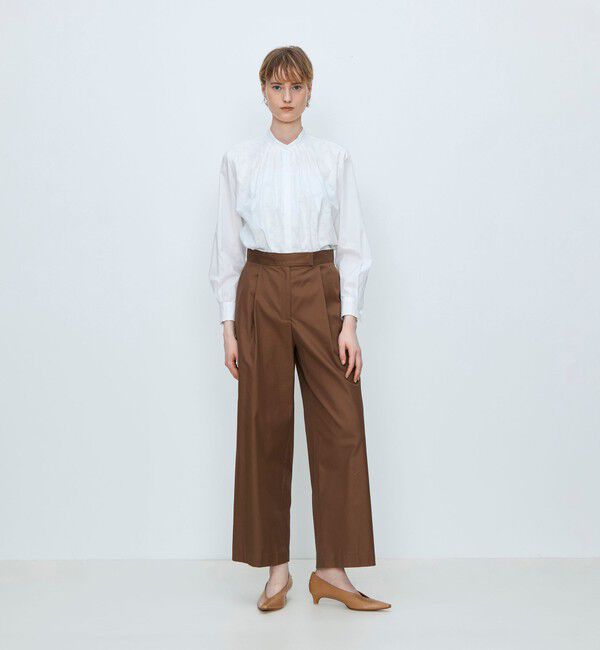 TOMORROWLAND collection「カラミフラワー ネックタックブラウス」|シャツ・ブラウス|