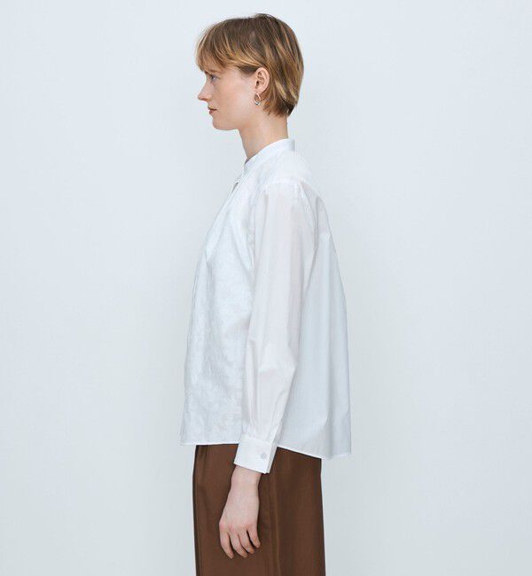 TOMORROWLAND collection「カラミフラワー ネックタックブラウス」|シャツ・ブラウス|