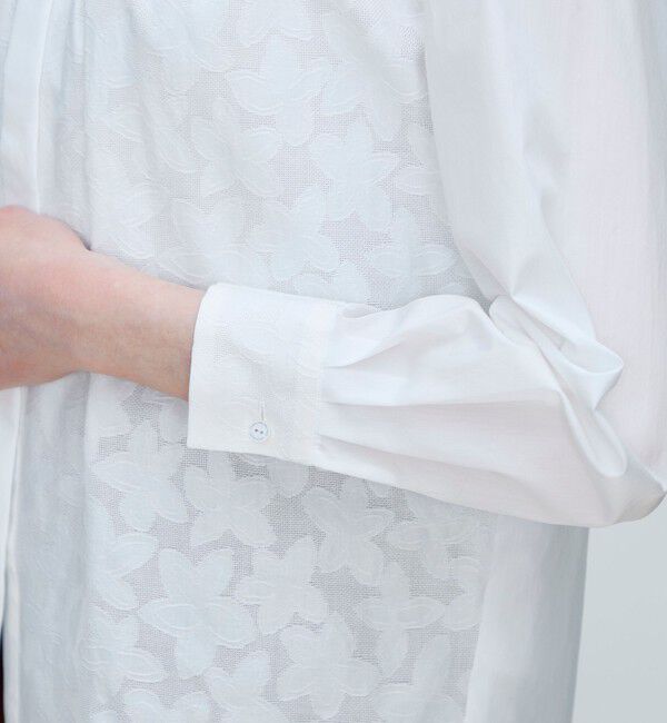 TOMORROWLAND collection「カラミフラワー ネックタックブラウス」|シャツ・ブラウス|