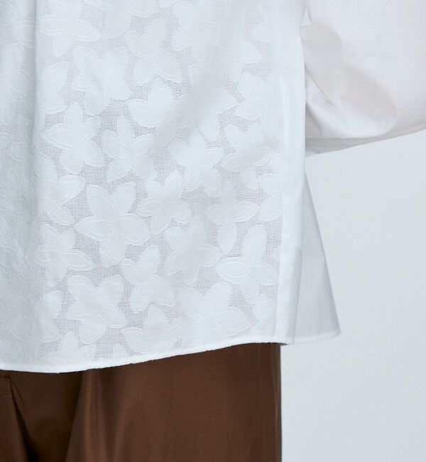 TOMORROWLAND collection「カラミフラワー ネックタックブラウス」|シャツ・ブラウス|