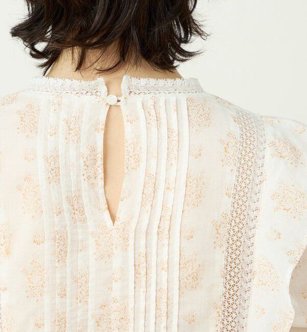 SOULEIADO「コットンプリント ペプラムブラウス」|シャツ・ブラウス|