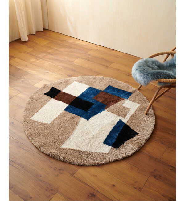 journal standard Furniture「《予約》GEOMETRIC RUG ROUND 140　ジオメトリックラグ」|その他|