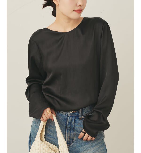 Plage「Memory Satin Back Wrap ブラウス」|シャツ・ブラウス|