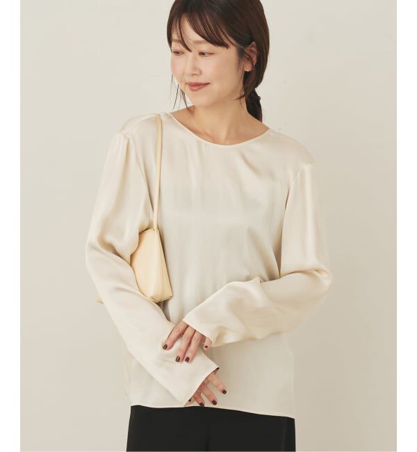 Plage「Memory Satin Back Wrap ブラウス」|シャツ・ブラウス|