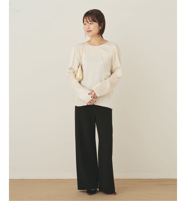 Plage「Memory Satin Back Wrap ブラウス」|シャツ・ブラウス|