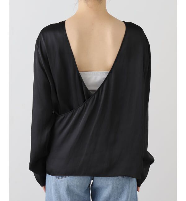 Plage「Memory Satin Back Wrap ブラウス」|シャツ・ブラウス|
