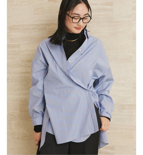 Plage「《追加》R&rsquo;IAM カシュクールシャツ」|シャツ・ブラウス|ブルー A