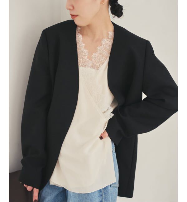 Plage「《追加予約》solstiss frenchlace ジレ 2」|その他|ホワイト